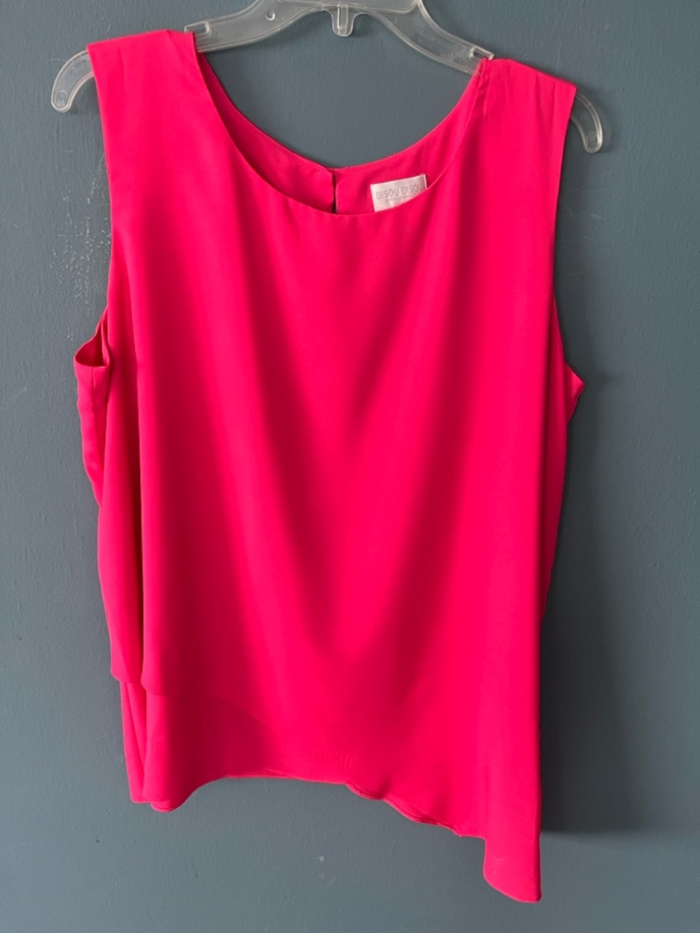 Bisou Bisou Vibrant Pink Scoop Neck Top